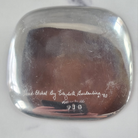 Elizabeth Gardenhire Hand Etched Roadrunner Plate - Picture 5 of 10